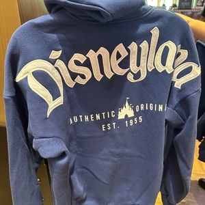 Disneyland blue zip up hoodie
